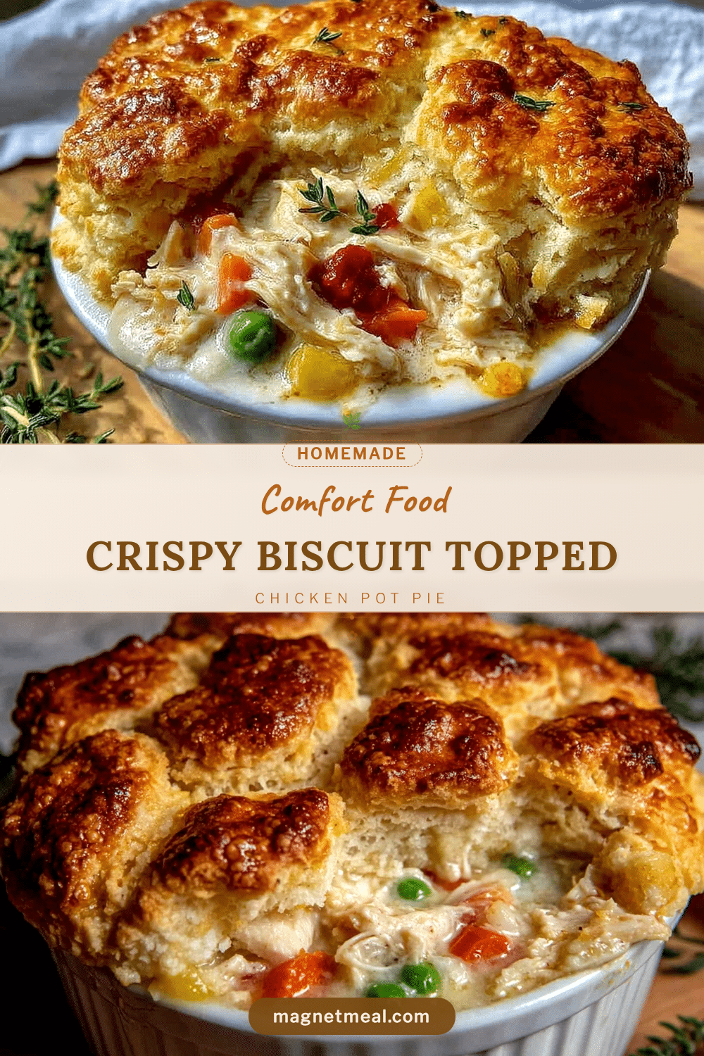 crispy chicken pot pie recipe