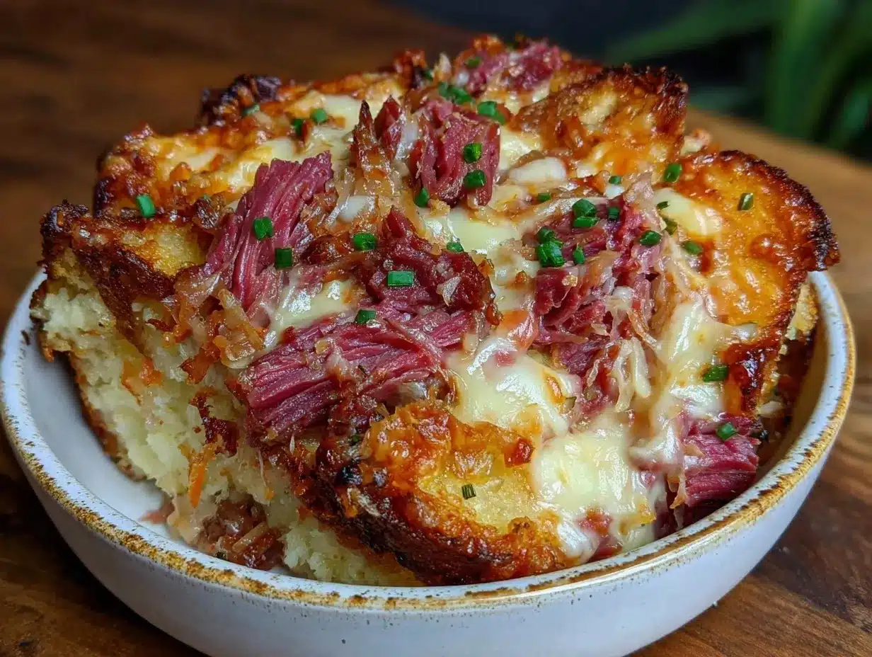 crispy corned beef reuben casserole preparation steps
