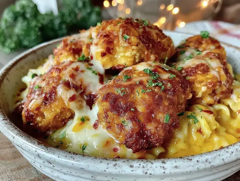 crispy dino nugget casserole - featured image