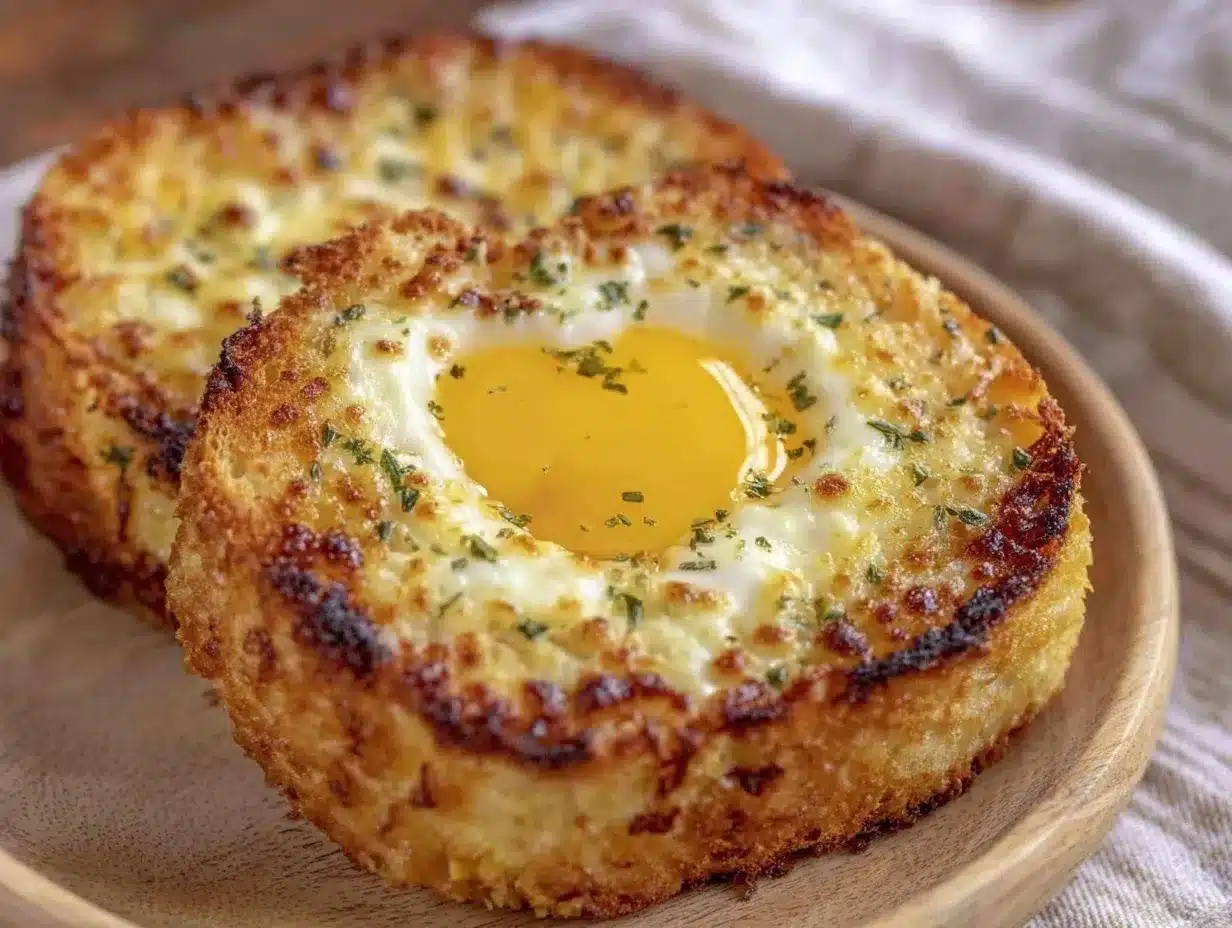 crispy egg in a hole preparation steps