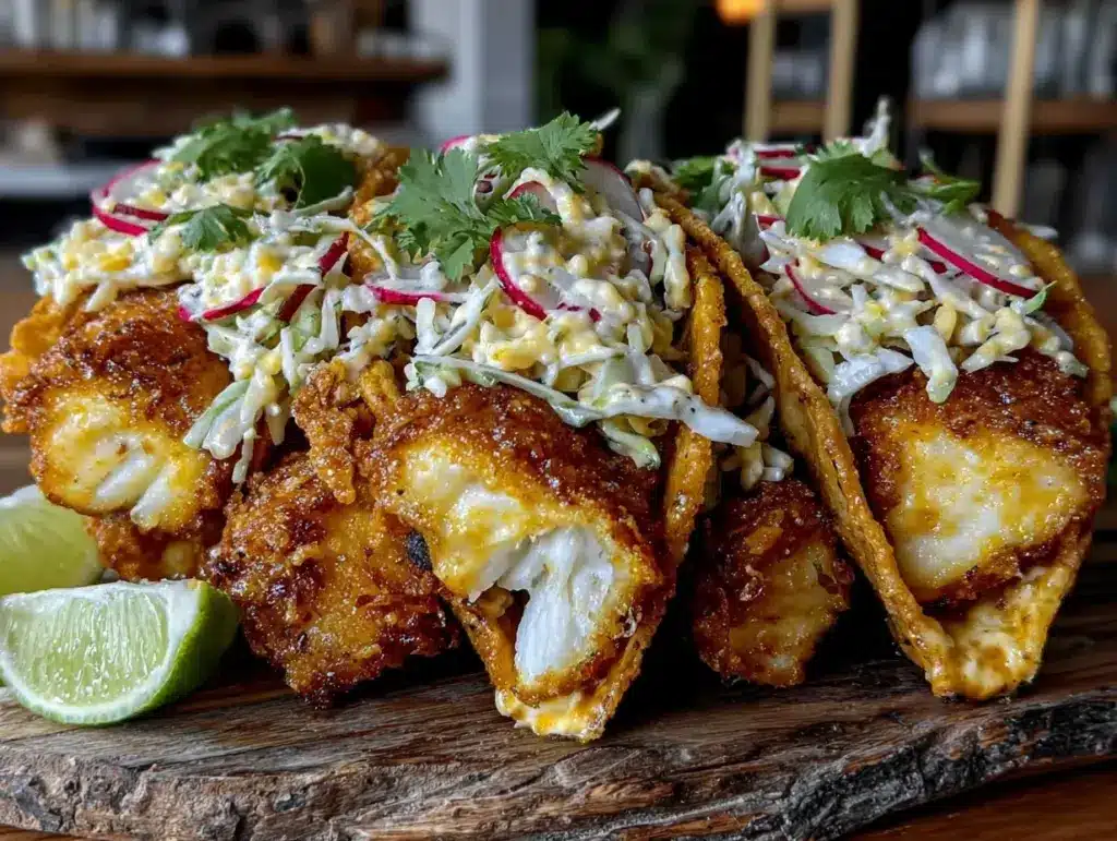 crispy fish tacos - featured image