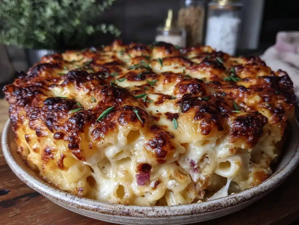 crispy four cheese pasta bake preparation steps