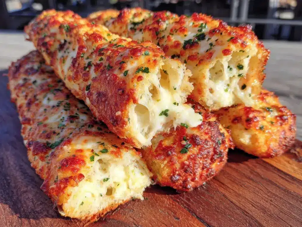 crispy garlic cheese breadsticks - featured image