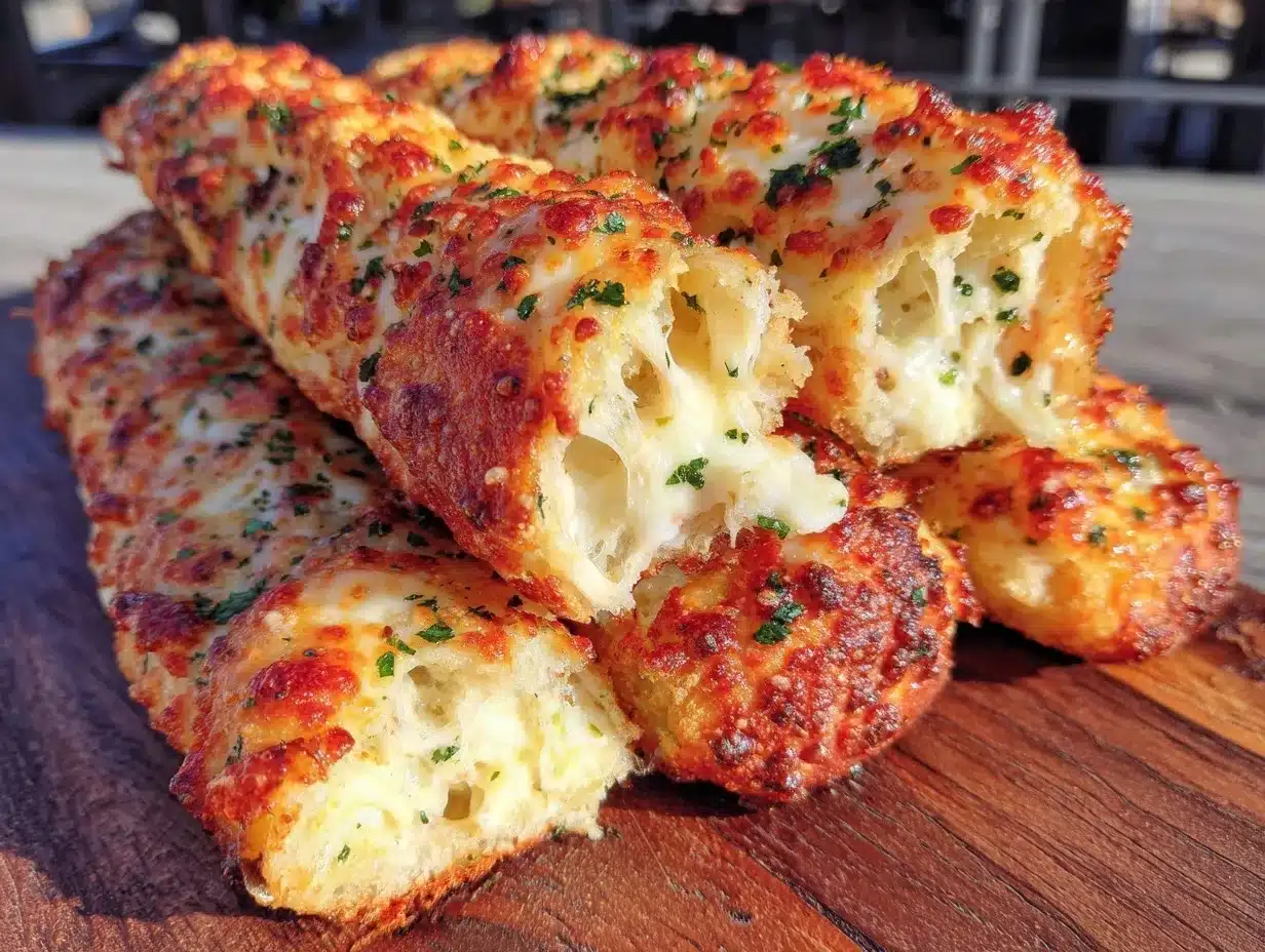 crispy garlic cheese breadsticks preparation steps