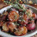 crispy garlic roasted radishes - featured image