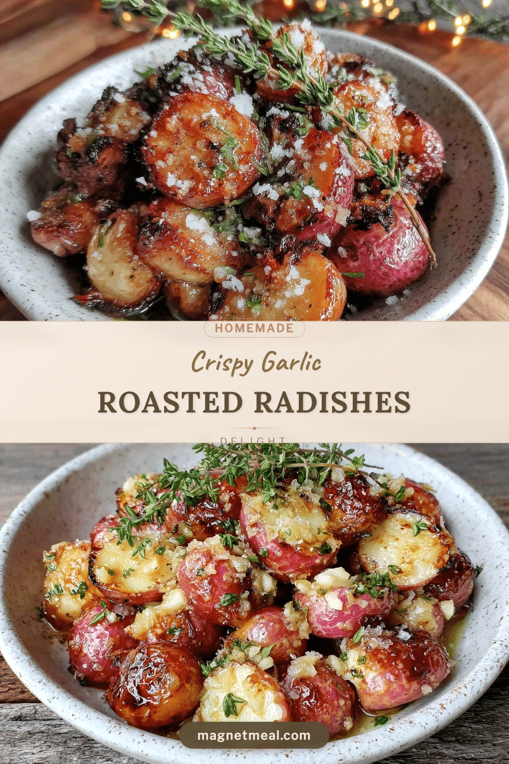 crispy garlic roasted radishes recipe
