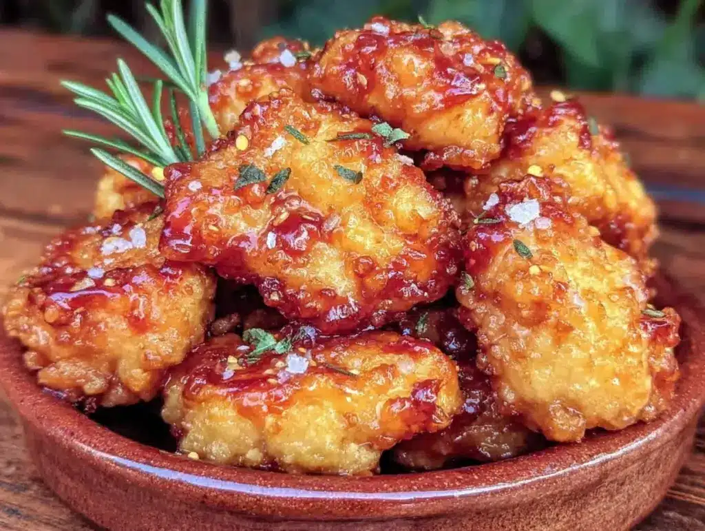 crispy honey butter chicken bites - featured image
