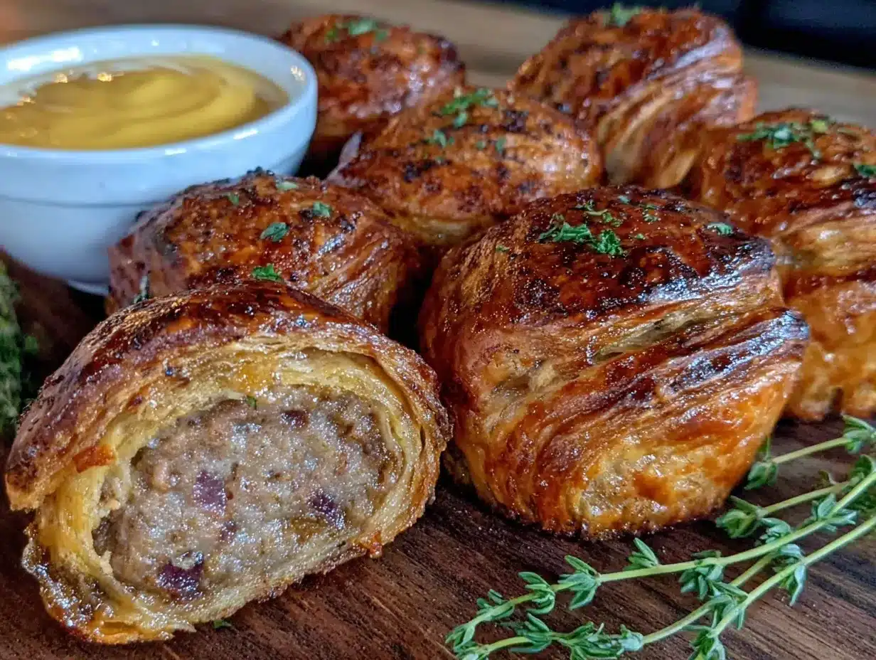 crispy Irish sausage rolls preparation steps