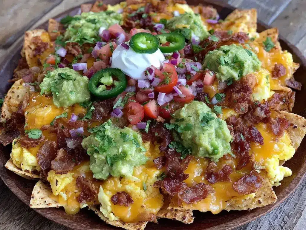 crispy loaded breakfast nachos supreme - featured image