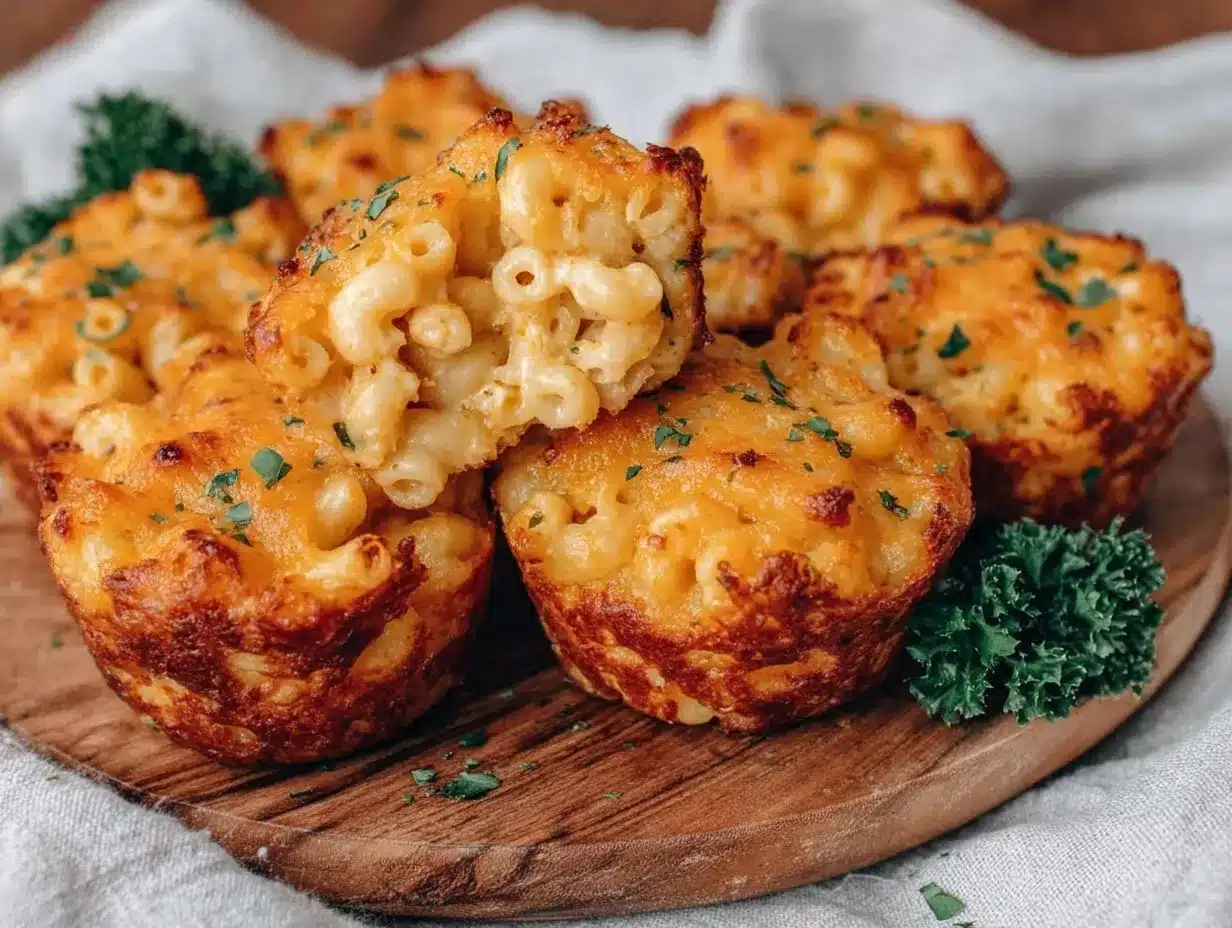 crispy mac and cheese muffin cups preparation steps