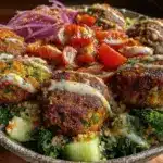 crispy mediterranean falafel bowl - featured image