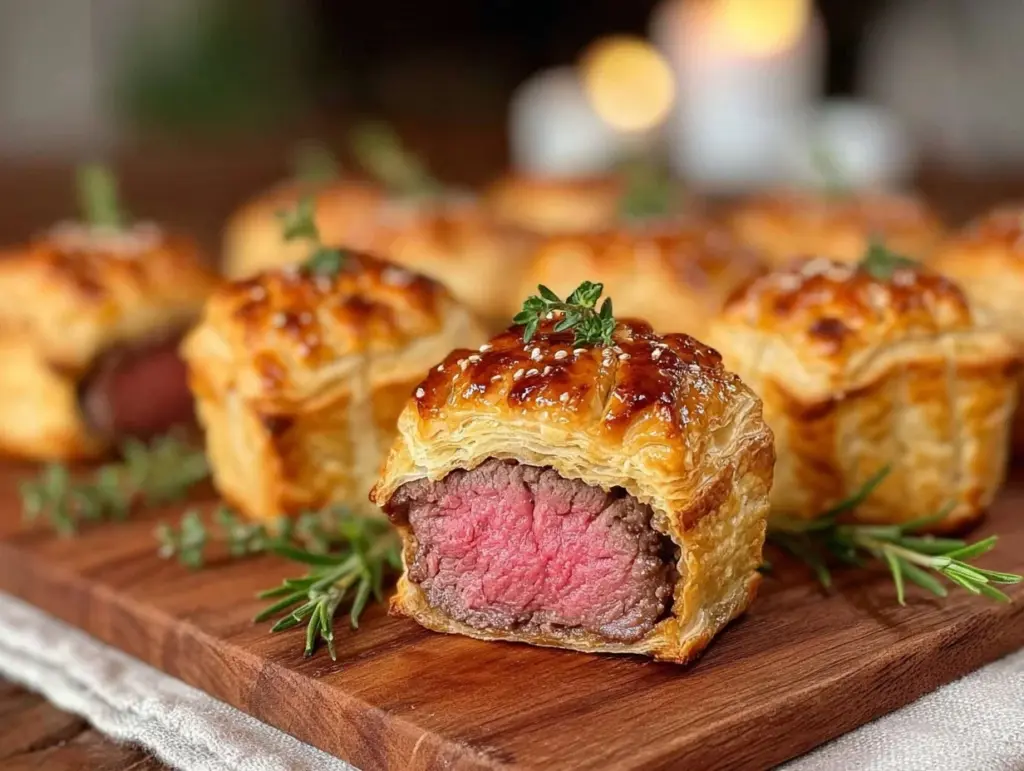 crispy mini beef wellington bites - featured image
