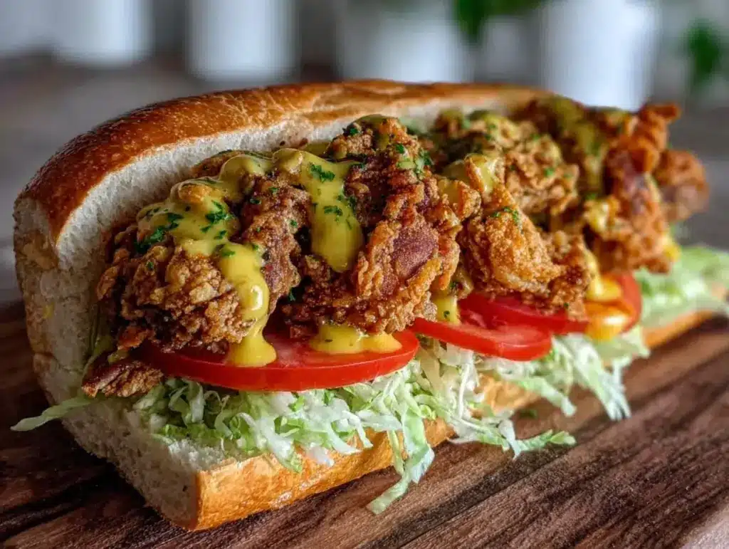 crispy oyster po boy - featured image