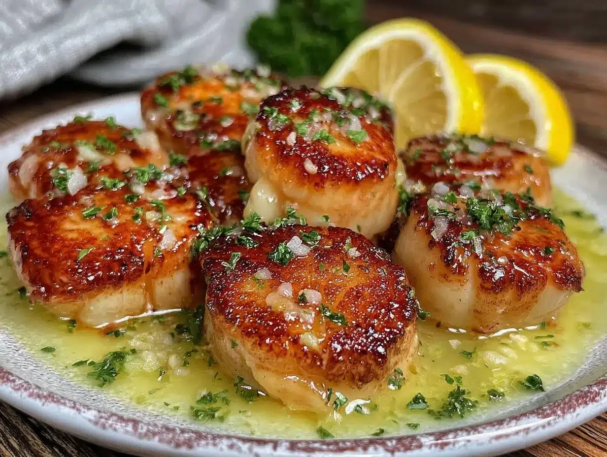 crispy pan-seared scallops preparation steps