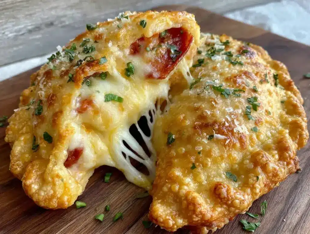 crispy pizza pockets - featured image