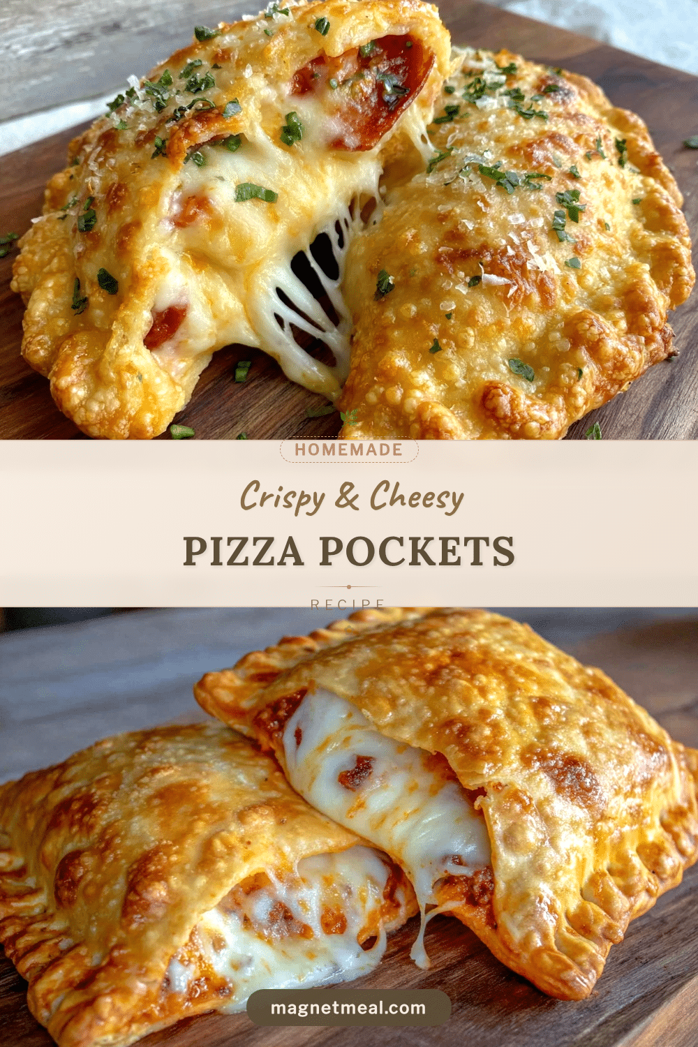 crispy pizza pockets recipe