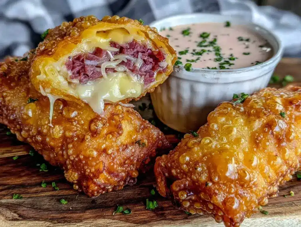 crispy Reuben egg rolls - featured image