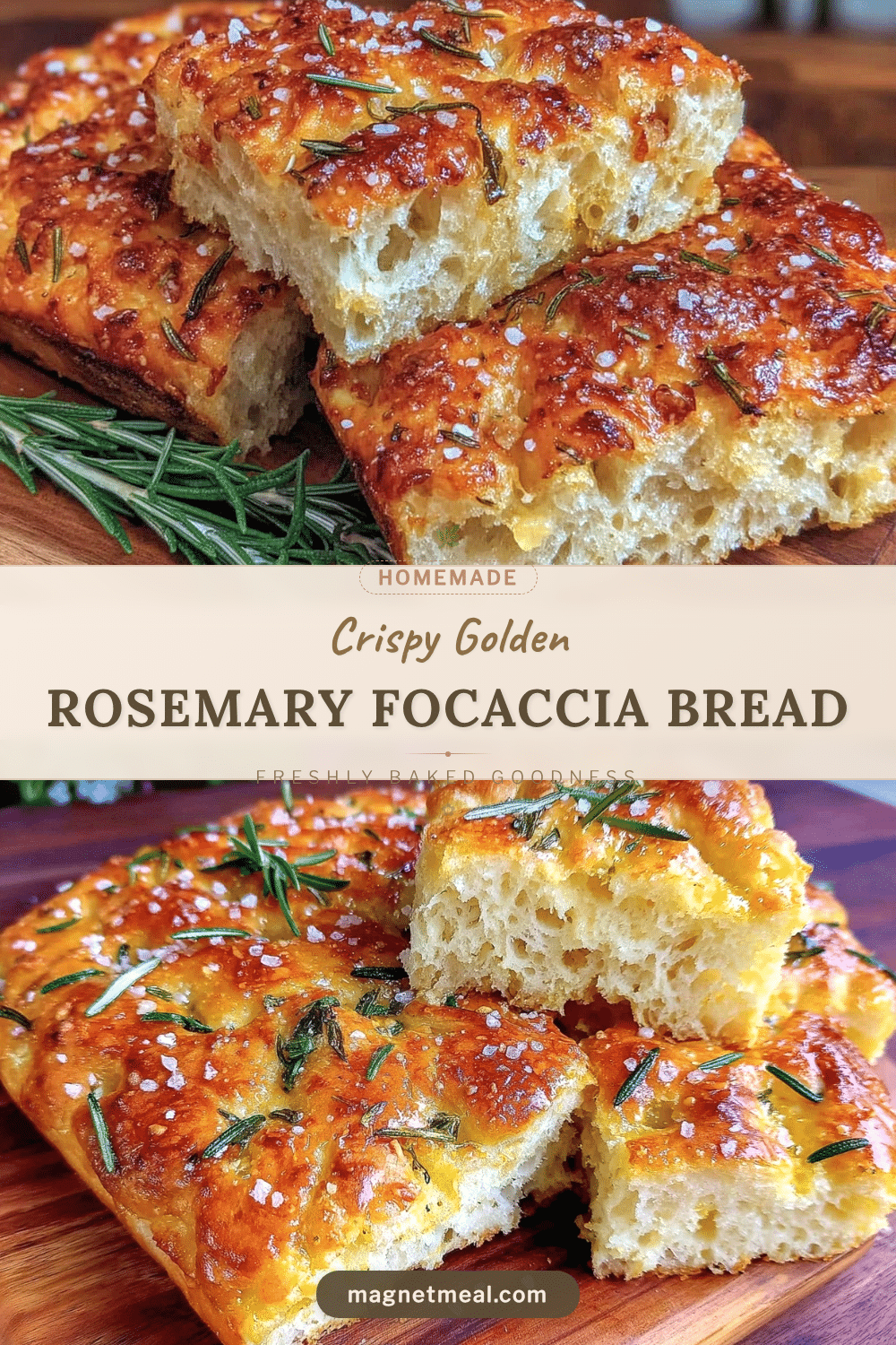 crispy rosemary focaccia bread recipe