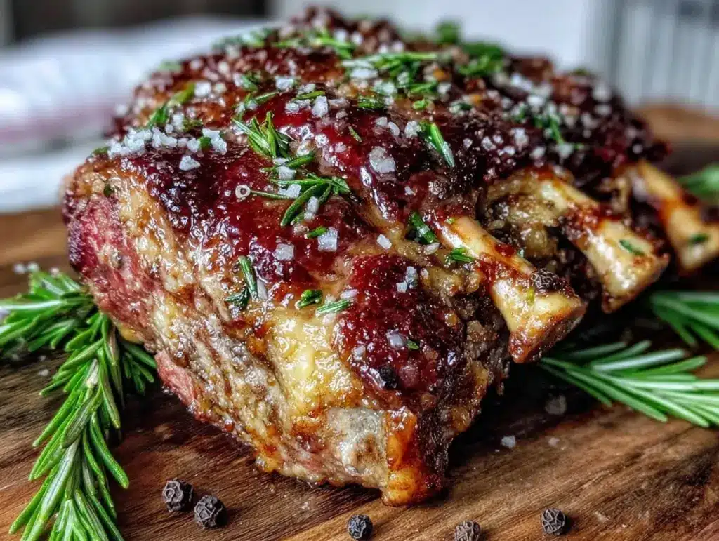 crispy rotisserie leg of lamb - featured image