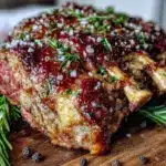 crispy rotisserie leg of lamb - featured image