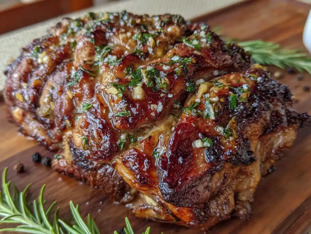 crispy rotisserie leg of lamb preparation steps