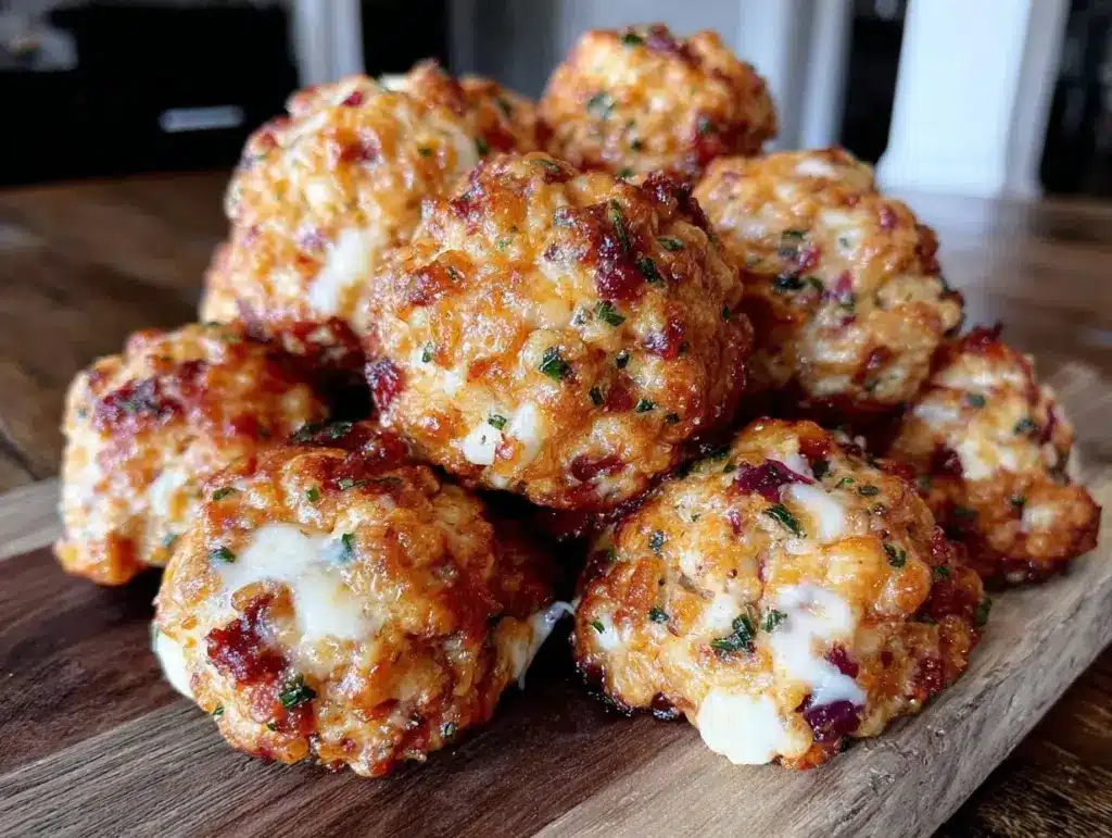 crispy sausage cheese balls - featured image