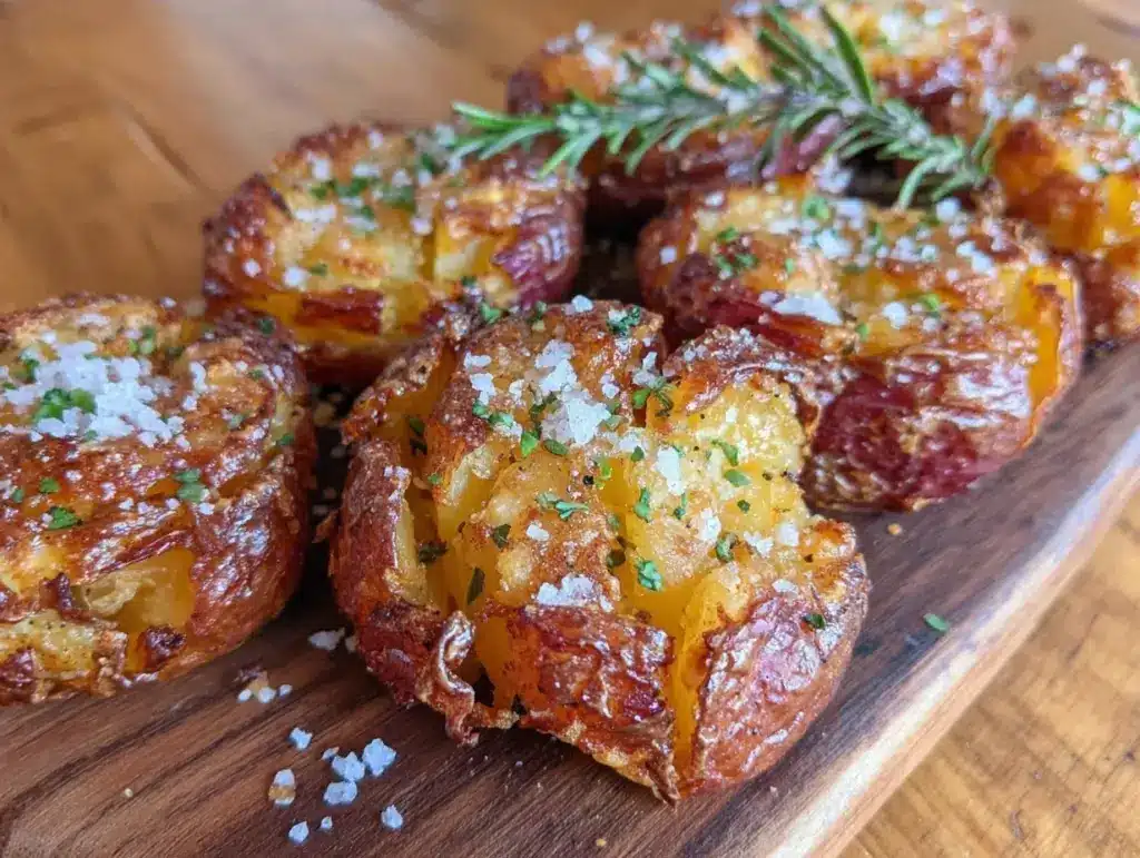 crispy smashed potatoes recipe - featured image