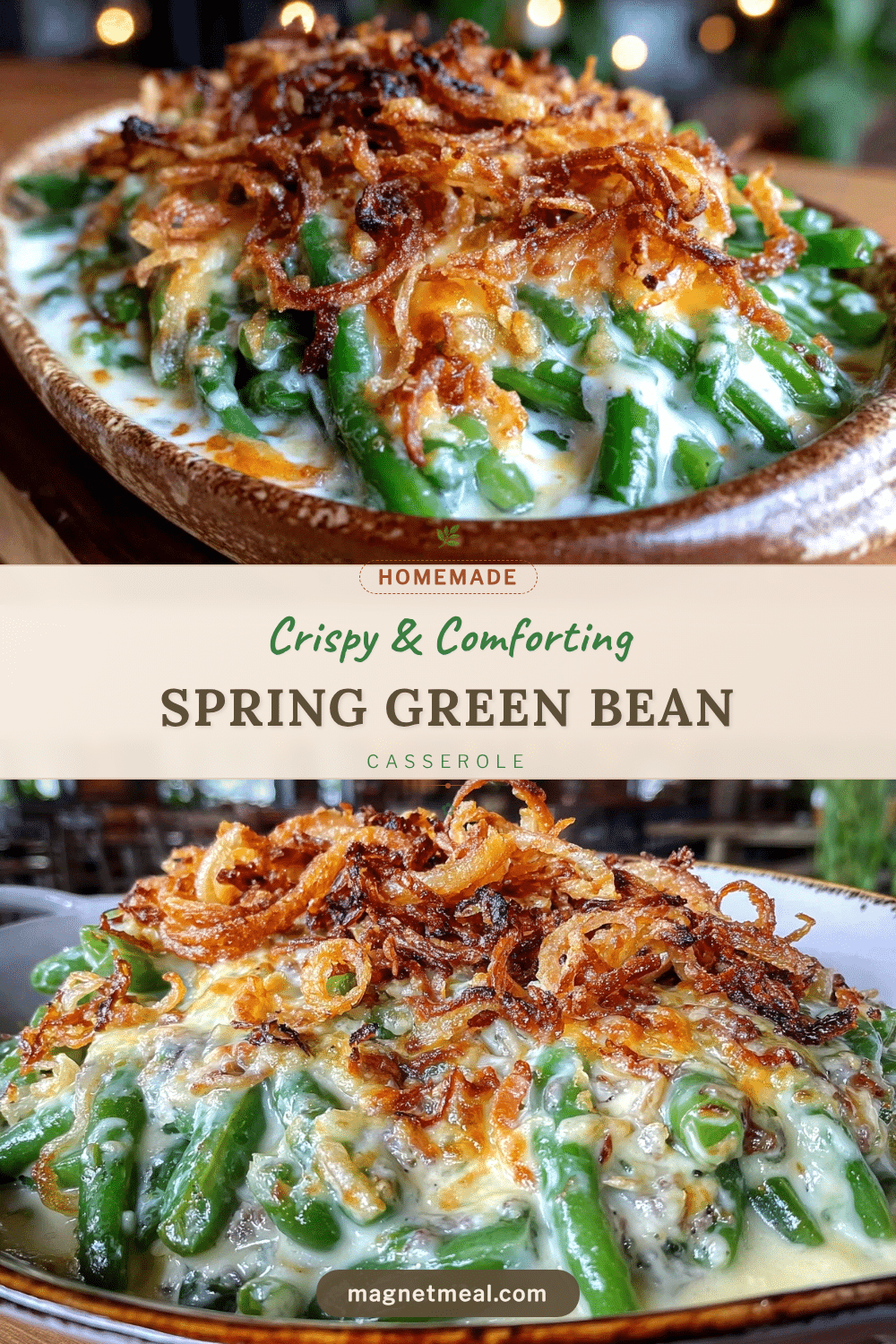 crispy spring green bean casserole recipe