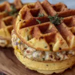 crispy stuffing waffles - featured image