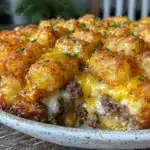 crispy tater tot casserole - featured image