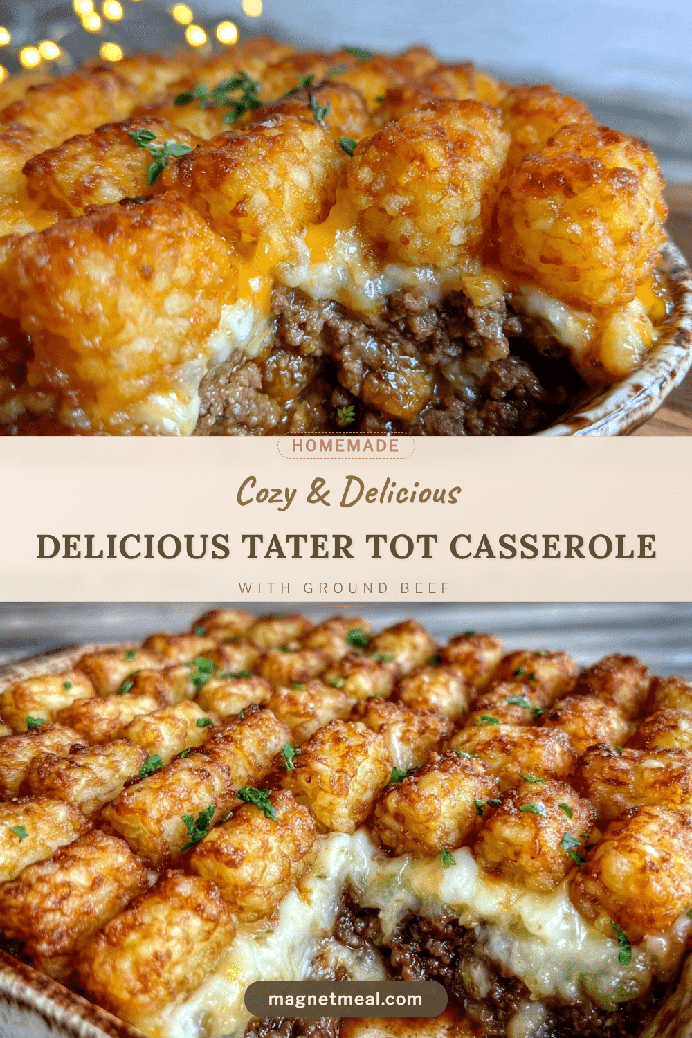 crispy tater tot casserole recipe