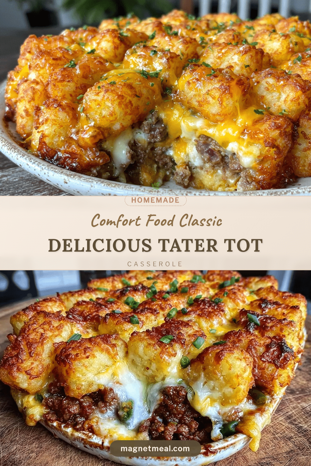 crispy tater tot casserole recipe