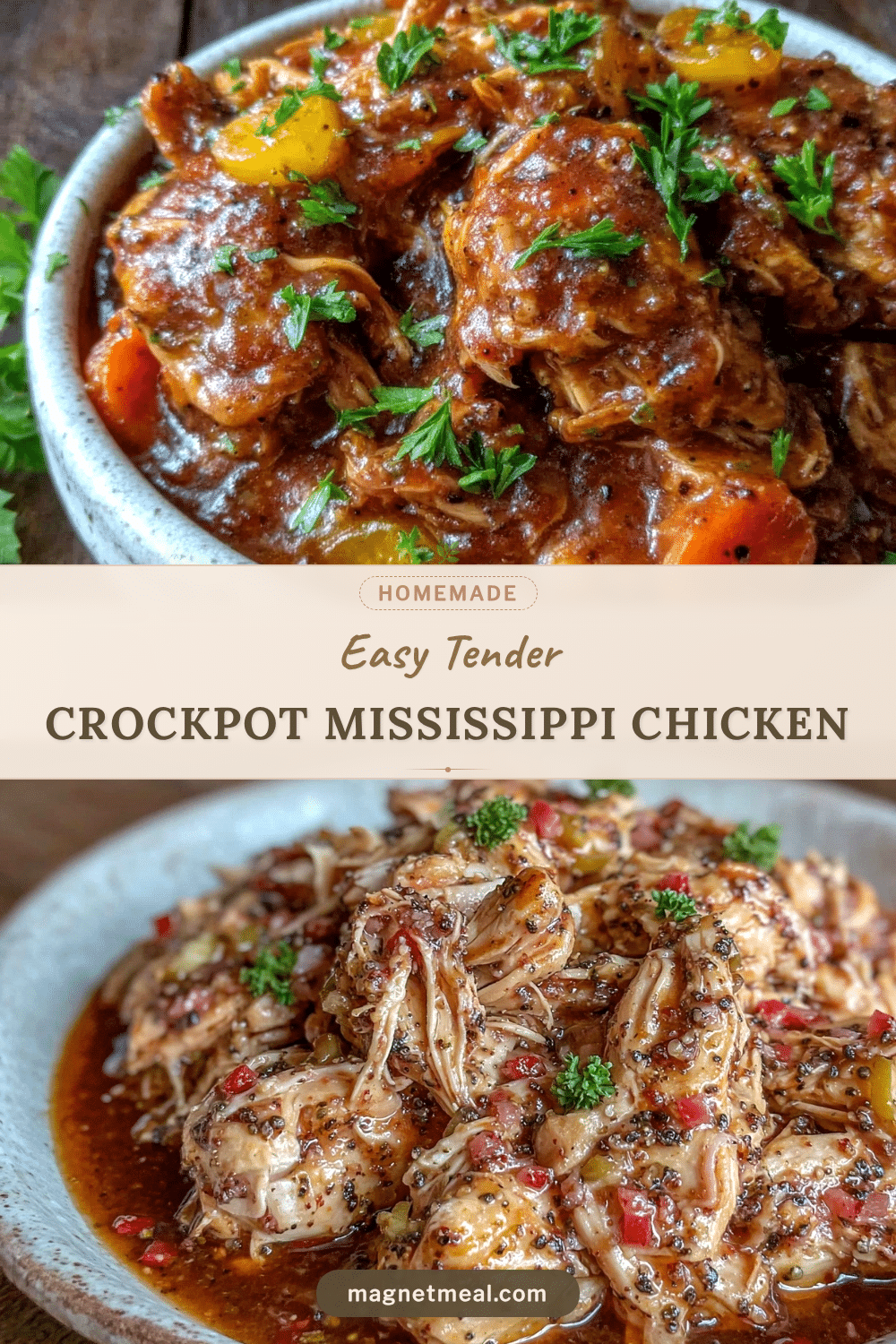 crockpot Mississippi chicken recipe