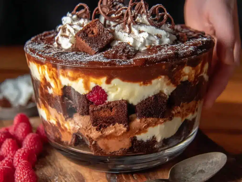 decadent chocolate trifle - featured image
