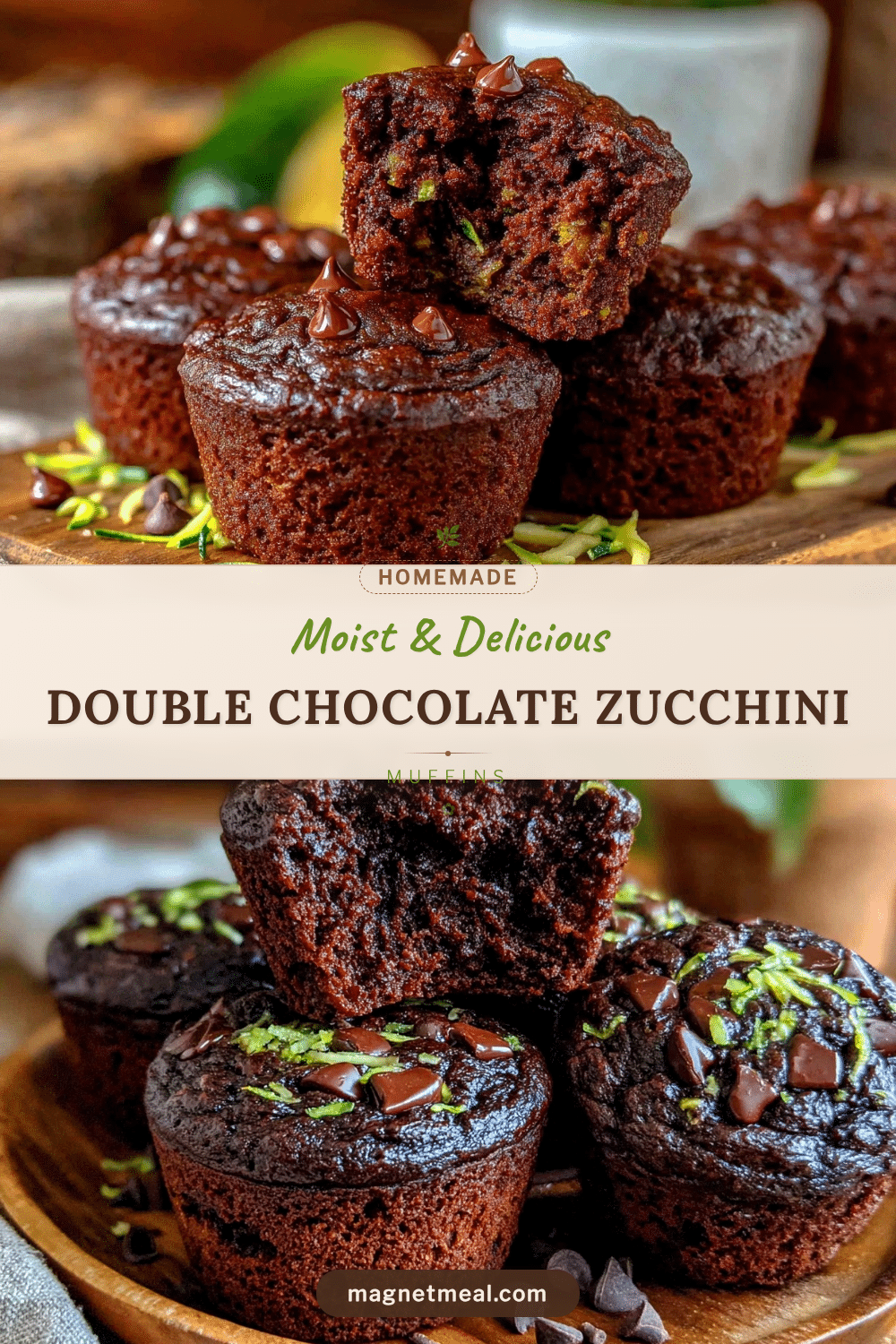 double chocolate zucchini muffins recipe