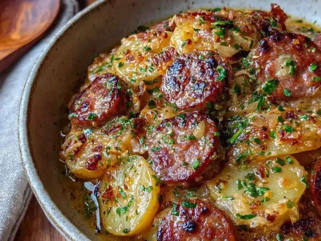 Dublin Coddle Sausage and Potato Stew - featured image