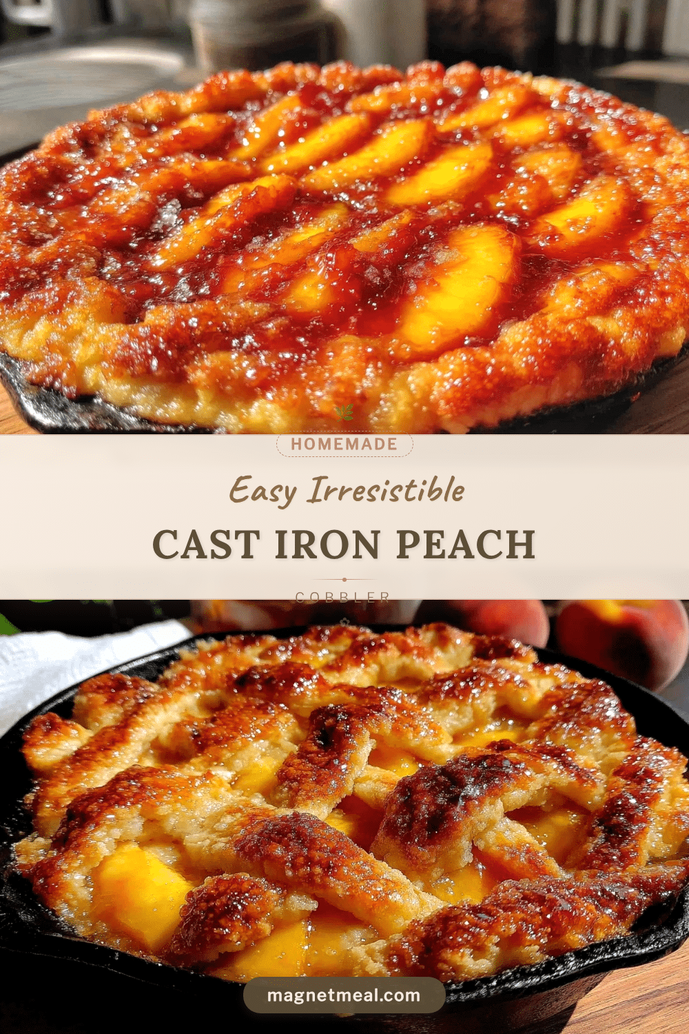 easy cast iron peach cobbler recipe