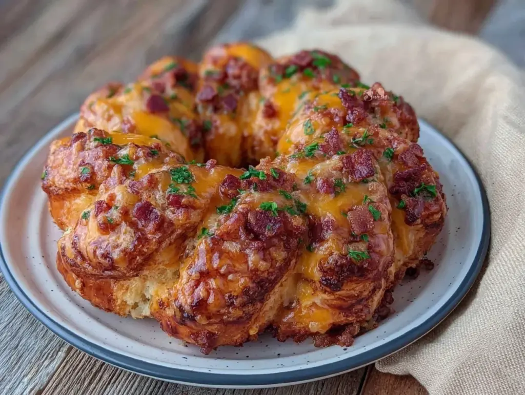 easy cheesy crescent roll breakfast ring - featured image