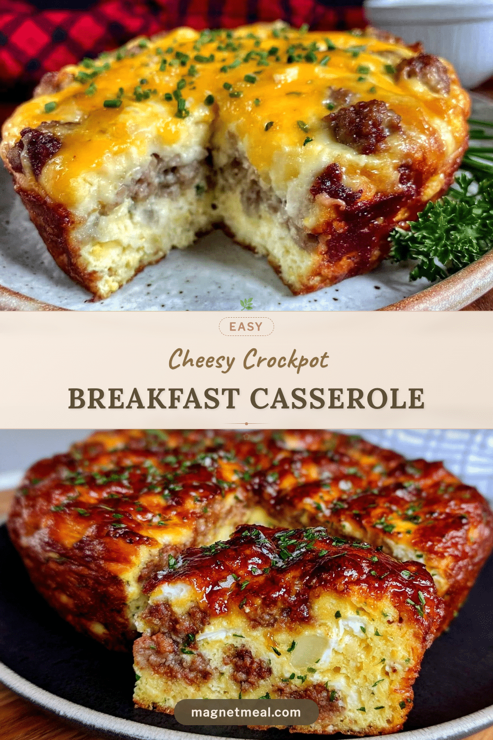 easy cheesy crockpot breakfast casserole recipe