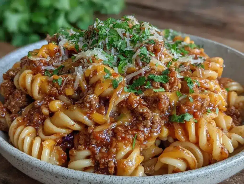 Easy Cheesy One-Pot Taco Pasta - featured image