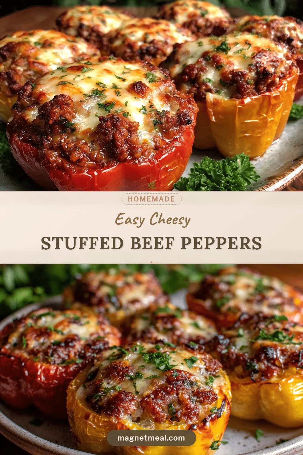 easy cheesy stuffed bell peppers recipe