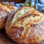 easy crispy no-knead artisan bread - featured image