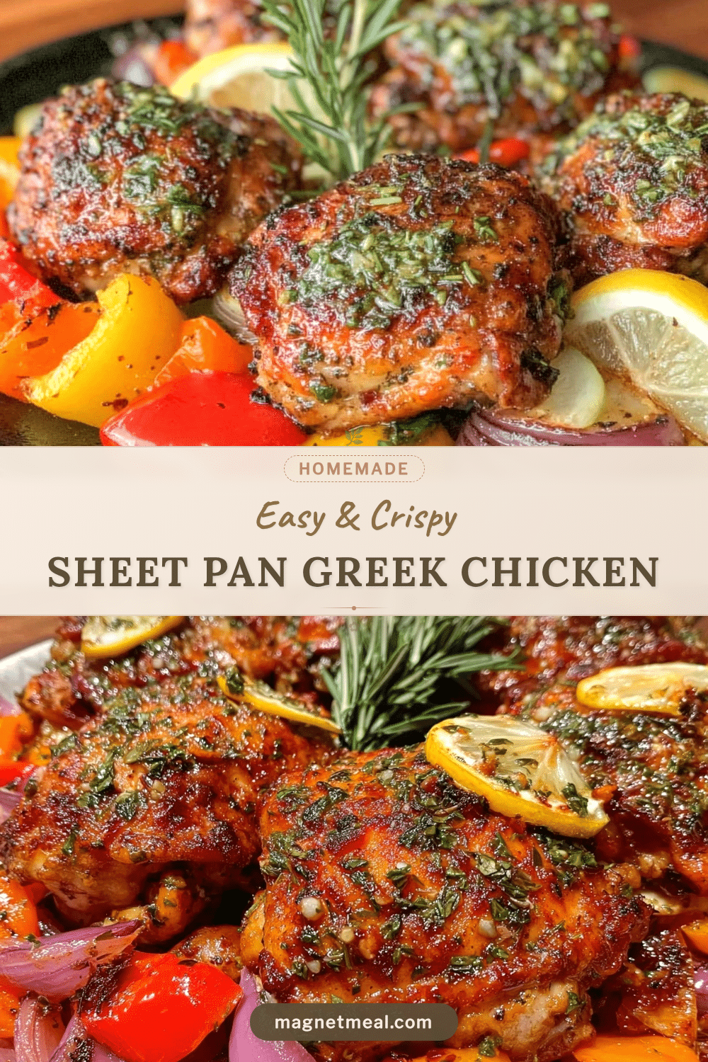easy crispy sheet pan greek chicken recipe