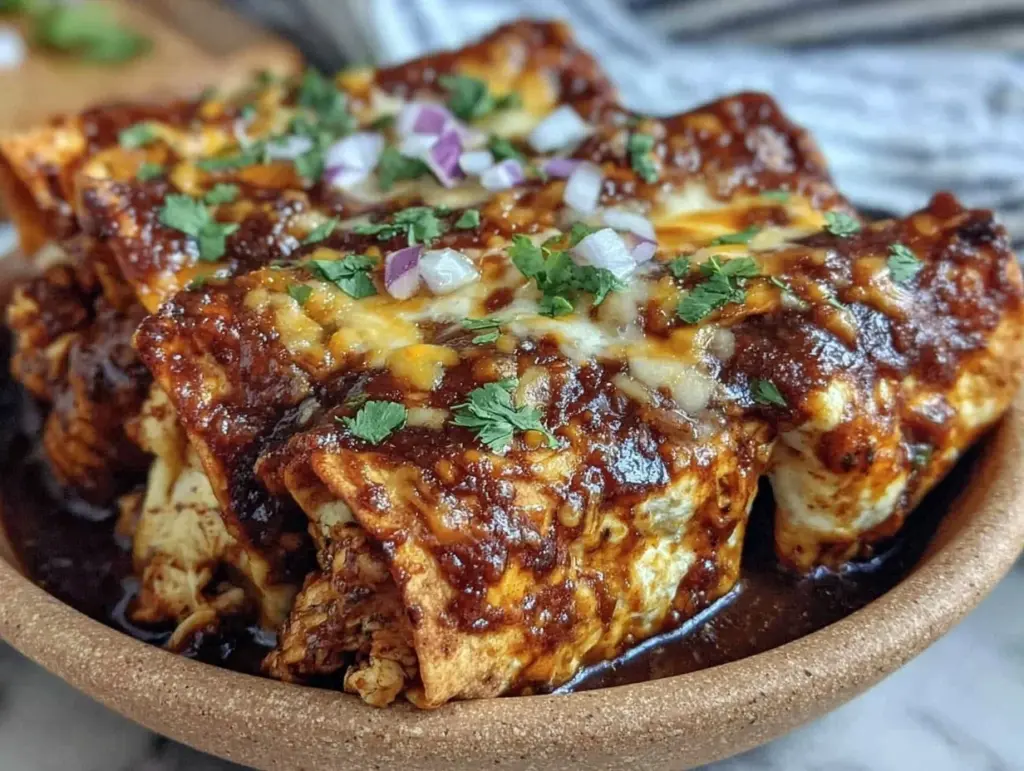 easy freezer-friendly chicken enchiladas - featured image