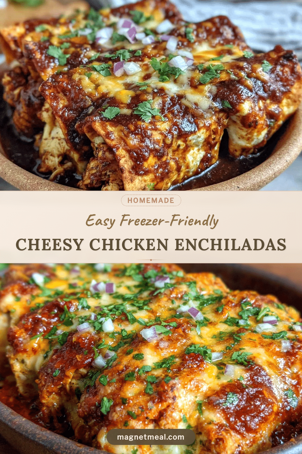 easy freezer-friendly chicken enchiladas recipe