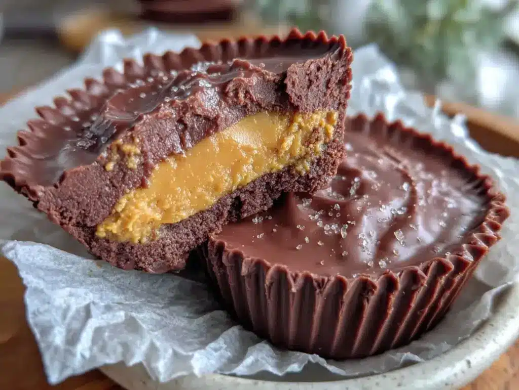 easy homemade chocolate peanut butter cups - featured image