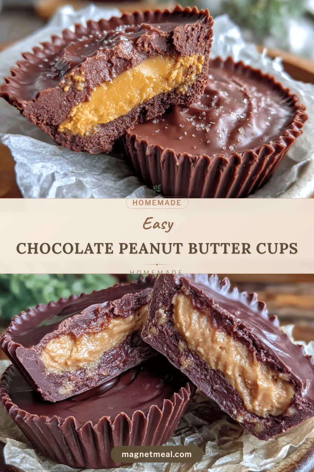 easy homemade chocolate peanut butter cups recipe