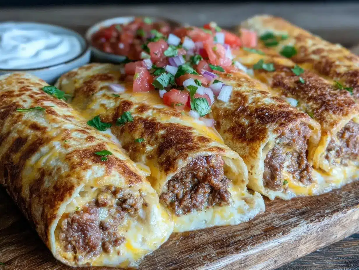 easy make-ahead beef and bean burritos preparation steps