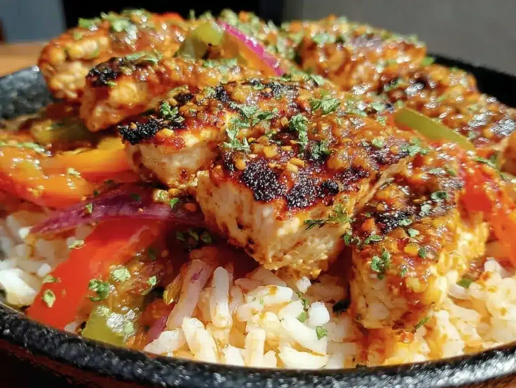 Easy Skillet Chicken Fajita Rice - featured image