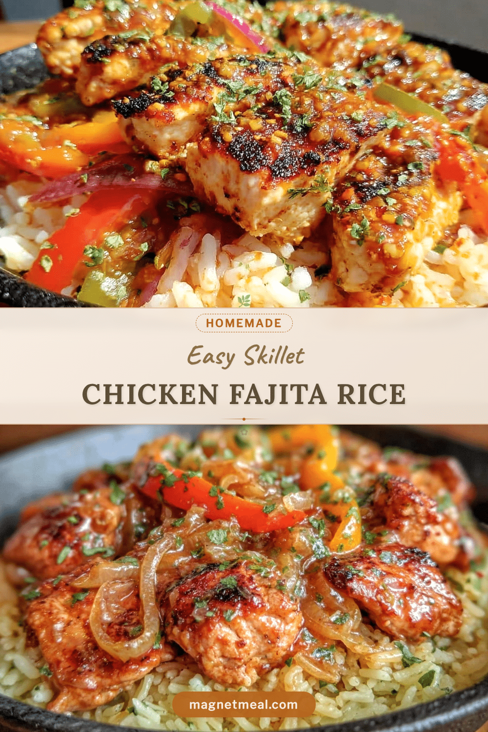 Easy Skillet Chicken Fajita Rice recipe